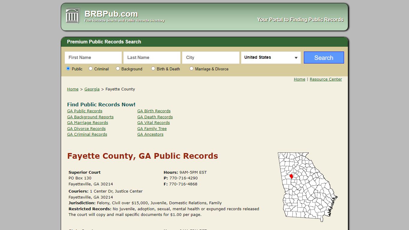 Fayette County Public Records | Search Georgia Government ...